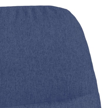 vidaXL Πολυθρόνα Relax Μπλε Υφασμάτινη με Σκαμπό 70x77x98cm 1 τεμ.