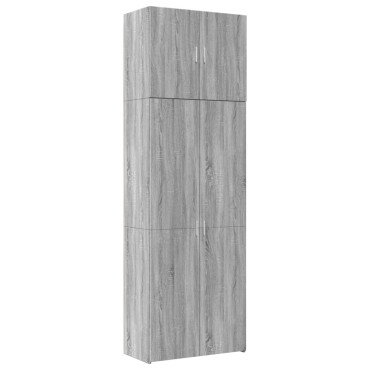 vidaXL Ντουλάπι Γκρι Sonoma 80x42,5x249cm από Επεξεργασμένο Ξύλο 1 τεμ.