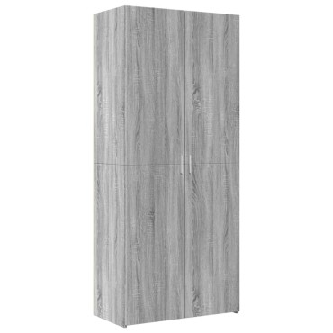 vidaXL Ντουλάπι Γκρι Sonoma 80x42,5x249cm από Επεξεργασμένο Ξύλο 1 τεμ.