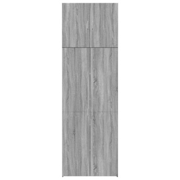 vidaXL Ντουλάπι Γκρι Sonoma 80x42,5x249cm από Επεξεργασμένο Ξύλο 1 τεμ.