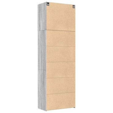 vidaXL Ντουλάπι Γκρι Sonoma 80x42,5x249cm από Επεξεργασμένο Ξύλο 1 τεμ.