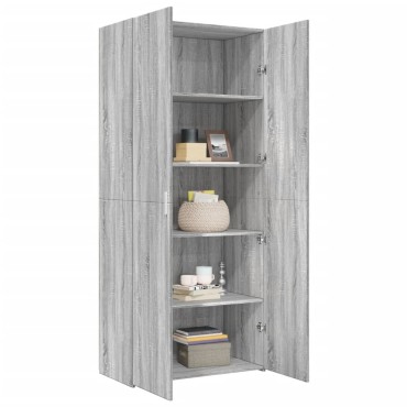 vidaXL Ντουλάπι Γκρι Sonoma 80x42,5x185cm από Επεξεργασμένο Ξύλο 1 τεμ.