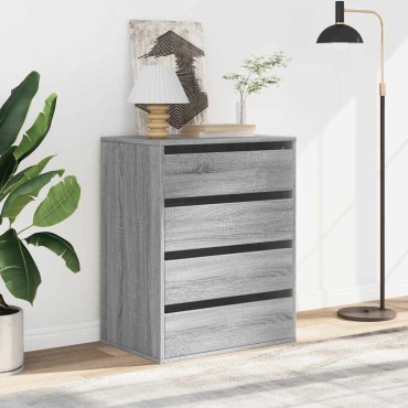 vidaXL Συρταριέρα Γκρι Sonoma 60x41x76cm από Επεξεργ. Ξύλο 1 τεμ.