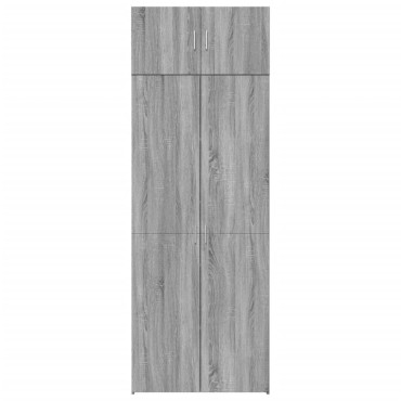 vidaXL Ραφιέρα με Ντουλάπια Γκρι Sonoma 80x42,5x225cm Επεξ. Ξύλο 1 τεμ.