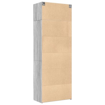 vidaXL Ραφιέρα με Ντουλάπια Γκρι Sonoma 80x42,5x225cm Επεξ. Ξύλο 1 τεμ.