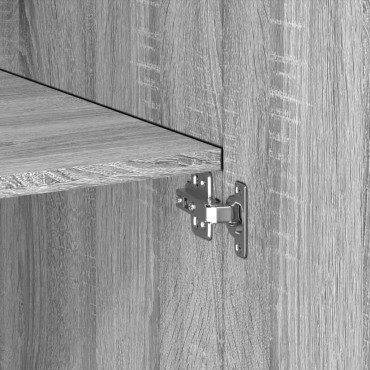 vidaXL Ραφιέρα με Ντουλάπια Γκρι Sonoma 80x42,5x225cm Επεξ. Ξύλο 1 τεμ.