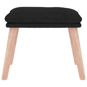 vidaXL Υποπόδιο Μαύρο 45x29,5x35cm Υφασμάτινο 1 τεμ.