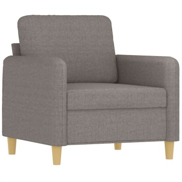 vidaXL Πολυθρόνα Taupe από Υφασμάτινη με Υποπόδιο 78x77x80cm 1 τεμ. Γωνιακός