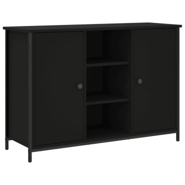 vidaXL Μπουφές Μαύρος 100x35x70cm από Επεξεργασμένο Ξύλο 1 τεμ.