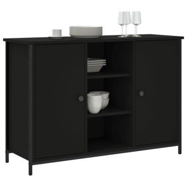 vidaXL Μπουφές Μαύρος 100x35x70cm από Επεξεργασμένο Ξύλο 1 τεμ.