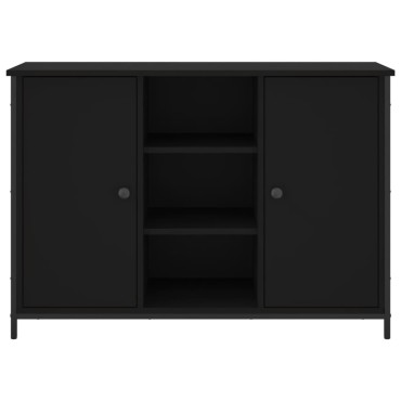 vidaXL Μπουφές Μαύρος 100x35x70cm από Επεξεργασμένο Ξύλο 1 τεμ.