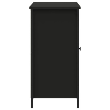 vidaXL Μπουφές Μαύρος 100x35x70cm από Επεξεργασμένο Ξύλο 1 τεμ.