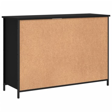 vidaXL Μπουφές Μαύρος 100x35x70cm από Επεξεργασμένο Ξύλο 1 τεμ.