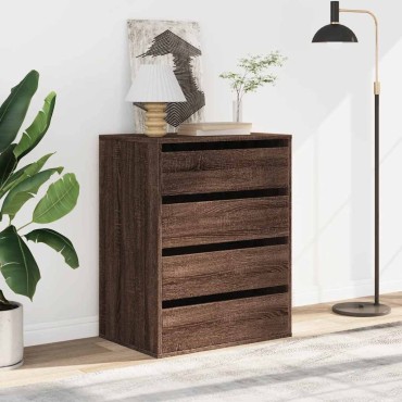 vidaXL Συρταριέρα Καφέ Δρυς 60x41x76cm από Επεξεργ. Ξύλο 1 τεμ.