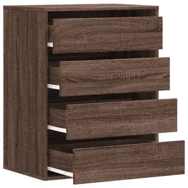 vidaXL Συρταριέρα Καφέ Δρυς 60x41x76cm από Επεξεργ. Ξύλο 1 τεμ.