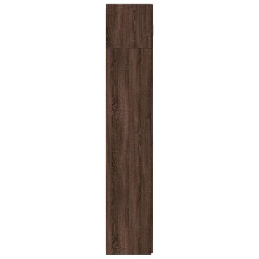 vidaXL Ραφιέρα με Ντουλάπια Καφέ Δρυς 80x42,5x225cm από Επεξ. Ξύλο 1 τεμ.