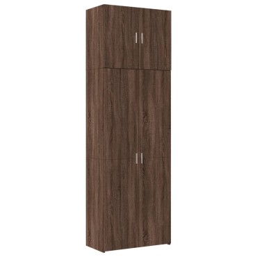 vidaXL Ντουλάπι Καφέ Δρυς 80x42,5x249cm από Επεξεργασμένο Ξύλο 1 τεμ.