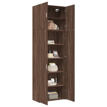 vidaXL Ντουλάπι Καφέ Δρυς 80x42,5x249cm από Επεξεργασμένο Ξύλο 1 τεμ.