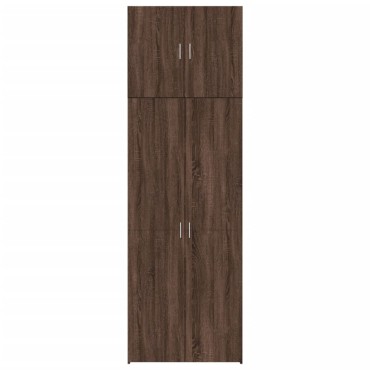 vidaXL Ντουλάπι Καφέ Δρυς 80x42,5x249cm από Επεξεργασμένο Ξύλο 1 τεμ.