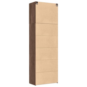 vidaXL Ντουλάπι Καφέ Δρυς 80x42,5x249cm από Επεξεργασμένο Ξύλο 1 τεμ.