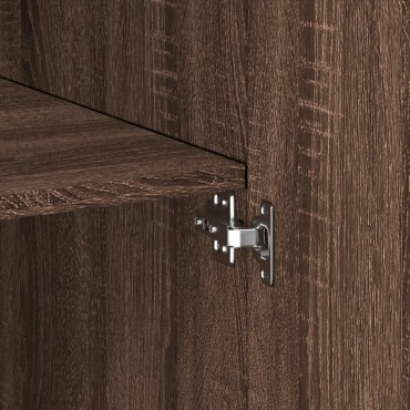 vidaXL Ντουλάπι Καφέ Δρυς 80x42,5x249cm από Επεξεργασμένο Ξύλο 1 τεμ.