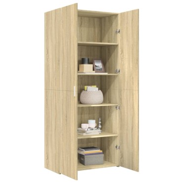 vidaXL Ντουλάπι Sonoma Δρυς 80x42,5x185cm από Επεξεργασμένο Ξύλο 1 τεμ.