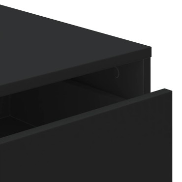 vidaXL Συρταριέρα Γωνιακή Μαύρη 60x41x76cm από Επεξεργασμένο Ξύλο 1 τεμ.