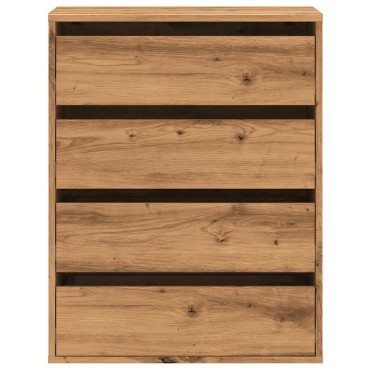 vidaXL Συρταριέρα Γωνιακή Αρτισιανή Δρυς 60x41x76cm Επεξεργ. Ξύλο 1 τεμ.