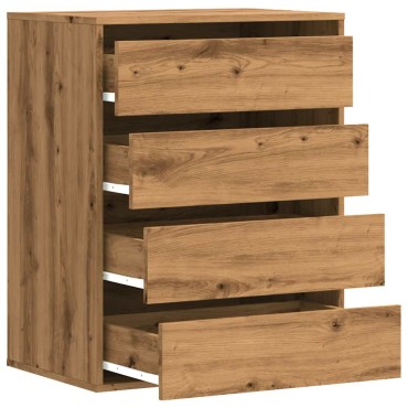 vidaXL Συρταριέρα Γωνιακή Αρτισιανή Δρυς 60x41x76cm Επεξεργ. Ξύλο 1 τεμ.
