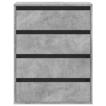 vidaXL Συρταριέρα Γκρι Σκυροδέματος 60x41x76cm Επεξεργ. Ξύλο 1 τεμ.