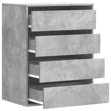 vidaXL Συρταριέρα Γκρι Σκυροδέματος 60x41x76cm Επεξεργ. Ξύλο 1 τεμ.