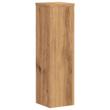 vidaXL Βάσεις Φυτών 2 τεμ. Αρτισιανή Δρυς 17x17x60 εκ. Επεξ. Ξύλο