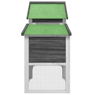 vidaXL Κοτέτσι Γκρι 186,5 x 58,5 x 113 εκ. από Μασίφ Ξύλο Πεύκου