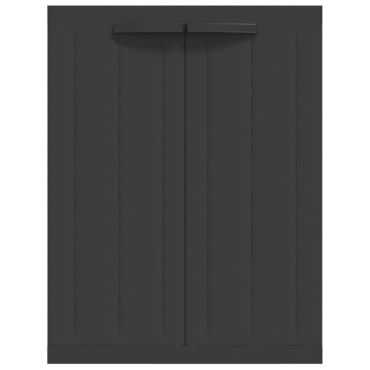 vidaXL Ντουλάπι Αποθ. Εξ. Χώρου Μαύρο 65x37x85cm Πολυπροπυλένιο 1 τεμ.