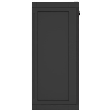 vidaXL Ντουλάπι Αποθ. Εξ. Χώρου Μαύρο 65x37x85cm Πολυπροπυλένιο 1 τεμ.