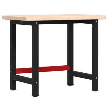 vidaXL Πάγκος Εργασίας Ορθογώνιος 100x60x83 εκ. από Μασίφ Ξύλο Δρυός