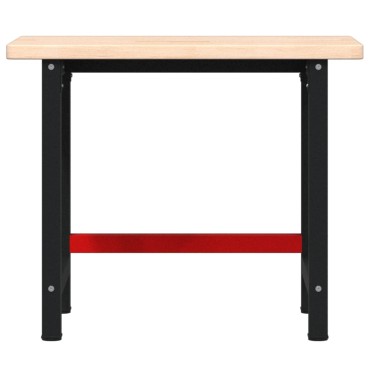 vidaXL Πάγκος Εργασίας Ορθογώνιος 100x60x83 εκ. από Μασίφ Ξύλο Δρυός