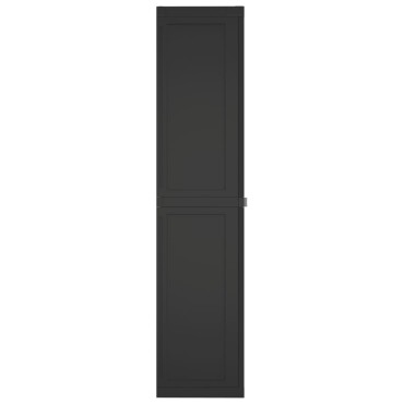vidaXL Ντουλάπι Αποθ. Εξ. Χώρου Μαύρο 65x37x165cm Πολυπροπυλένιο 1 τεμ.