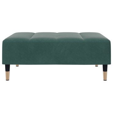 vidaXL Υποπόδιο Σκούρο Πράσινο 77x55x31cm Βελούδινο 1 τεμ.