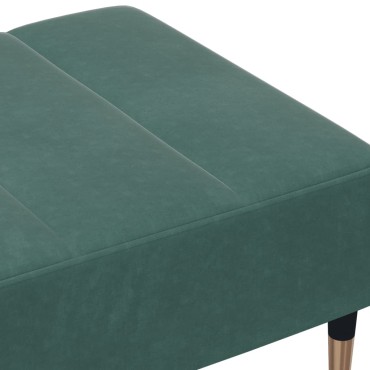 vidaXL Υποπόδιο Σκούρο Πράσινο 77x55x31cm Βελούδινο 1 τεμ.