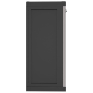 vidaXL Ντουλάπι Αποθ. Εξ. Χώρου Γκρι/Μαύρο 65x37x85cm Πολυπροπυλένιο 1 τεμ.