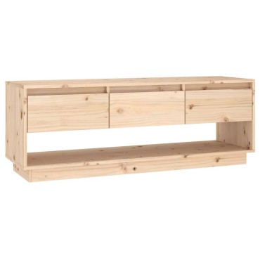 vidaXL Έπιπλο Τηλεόρασης 110,5x34x40cm από Μασίφ Ξύλο Πεύκου