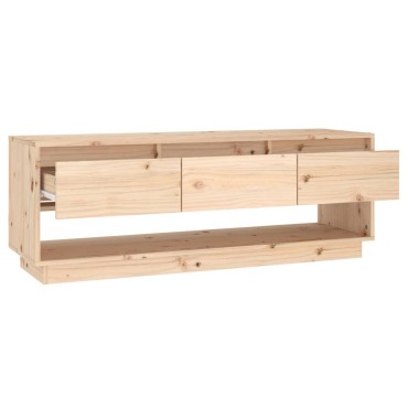 vidaXL Έπιπλο Τηλεόρασης 110,5x34x40cm από Μασίφ Ξύλο Πεύκου