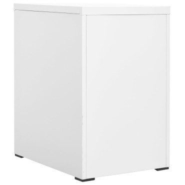 vidaXL Αρχειοθήκη Λευκή 46x62x72,5cm από Ατσάλι 1 τεμ.