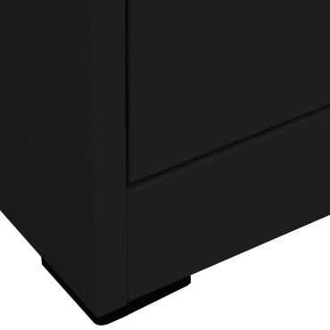 vidaXL Αρχειοθήκη Μαύρη 46x62x72,5cm από Ατσάλι 1 τεμ.