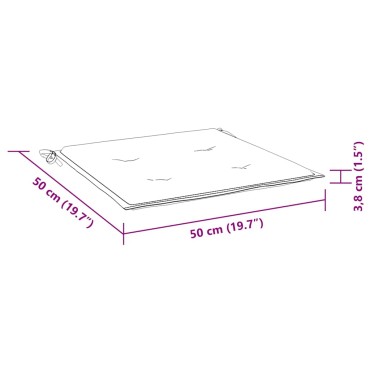 vidaXL Μαξιλάρια Καρέκλας 2 τεμ. Σχέδιο Φύλλων 50x50x4cm Υφασμάτινα