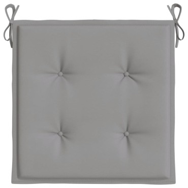 vidaXL Μαξιλάρια Καρέκλας Κήπου 2 τεμ. Γκρι 50x50x3cm Υφασμάτινα