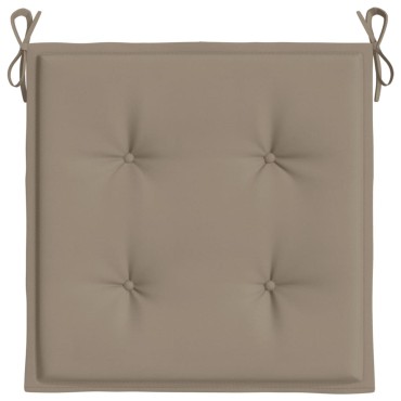 vidaXL Μαξιλάρια Καρέκλας Κήπου 6 τεμ. Taupe 50x50x3cm Oxford Ύφασμα