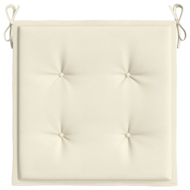 vidaXL Μαξιλάρια Καρέκλας Κήπου 2 τεμ. Κρεμ 50x50x3cm Oxford Ύφασμα