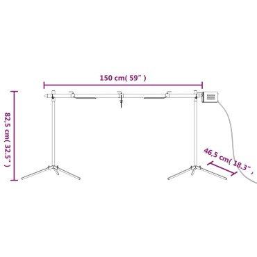 vidaXL Ψησταριά Αυτόματη με Μοτέρ 150x46,5x82,5 εκ. Ανοξείδωτο Ατσάλι